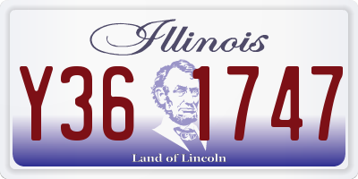 IL license plate Y361747