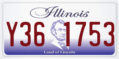 IL license plate Y361753