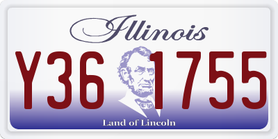IL license plate Y361755