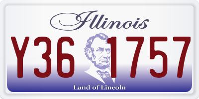IL license plate Y361757