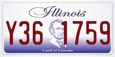 IL license plate Y361759