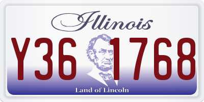 IL license plate Y361768