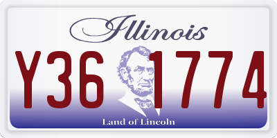 IL license plate Y361774