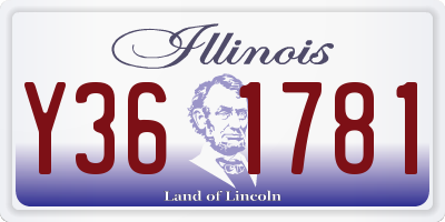 IL license plate Y361781