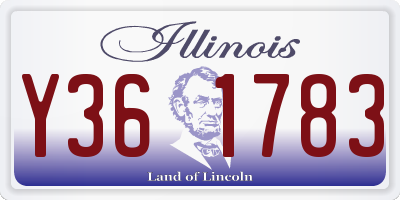 IL license plate Y361783