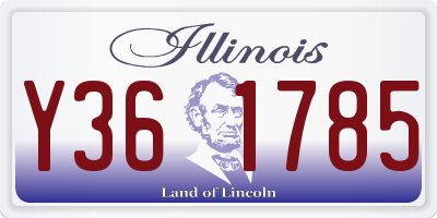 IL license plate Y361785