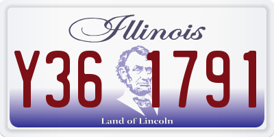 IL license plate Y361791