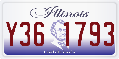 IL license plate Y361793