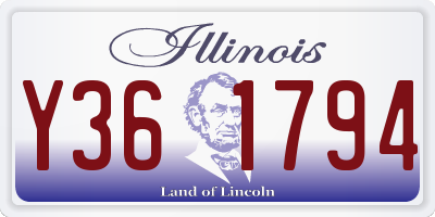 IL license plate Y361794