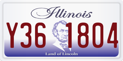 IL license plate Y361804