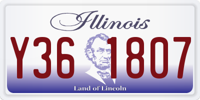 IL license plate Y361807