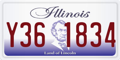 IL license plate Y361834