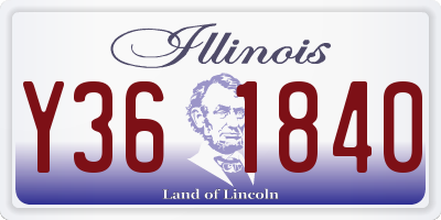 IL license plate Y361840