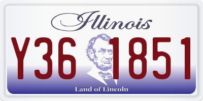 IL license plate Y361851
