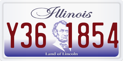 IL license plate Y361854