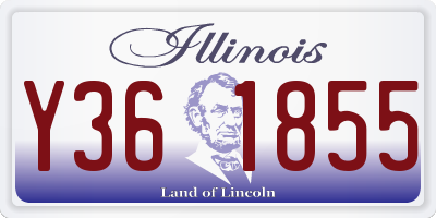 IL license plate Y361855