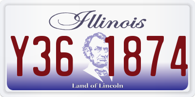 IL license plate Y361874
