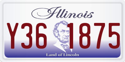 IL license plate Y361875