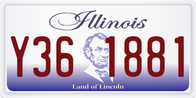 IL license plate Y361881