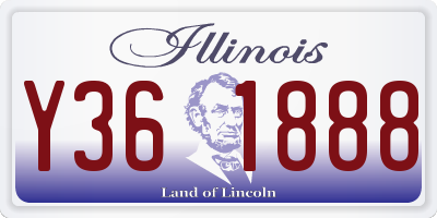IL license plate Y361888