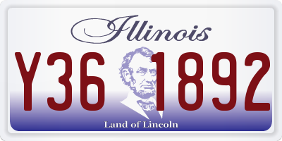 IL license plate Y361892