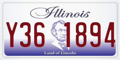 IL license plate Y361894