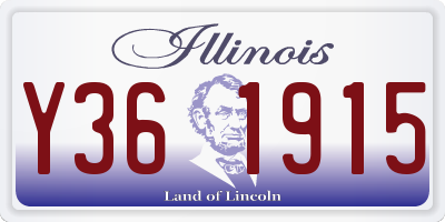 IL license plate Y361915
