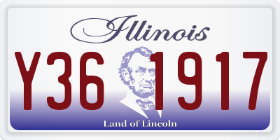 IL license plate Y361917