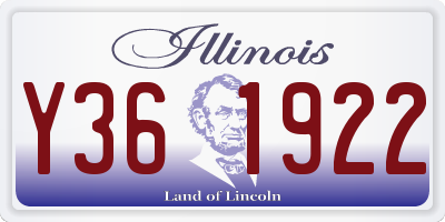 IL license plate Y361922