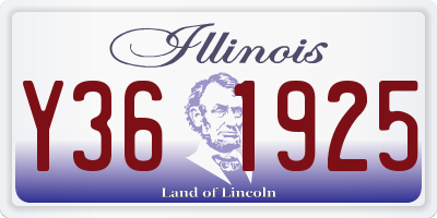 IL license plate Y361925