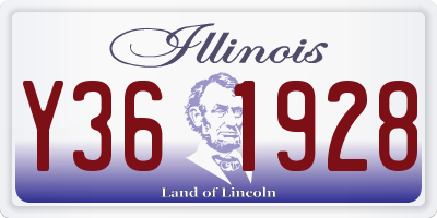 IL license plate Y361928