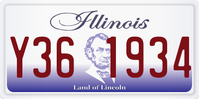 IL license plate Y361934