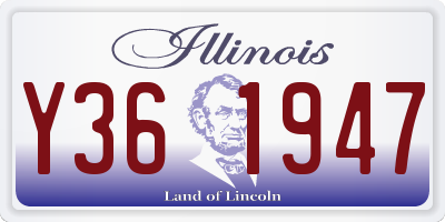 IL license plate Y361947
