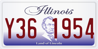 IL license plate Y361954