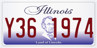 IL license plate Y361974