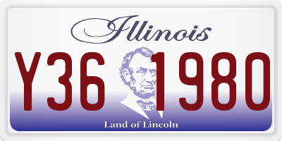IL license plate Y361980