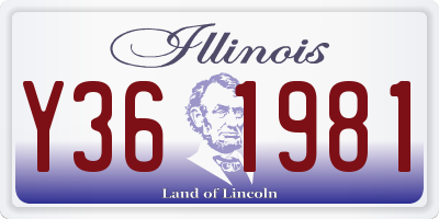 IL license plate Y361981