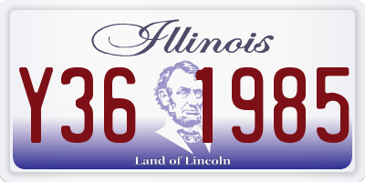 IL license plate Y361985
