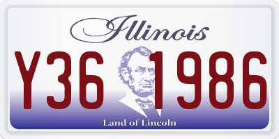 IL license plate Y361986