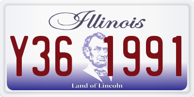 IL license plate Y361991