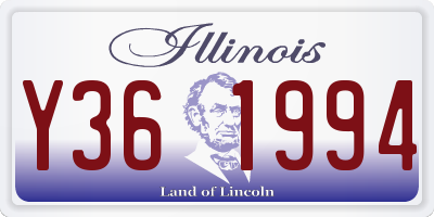 IL license plate Y361994