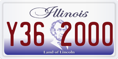 IL license plate Y362000