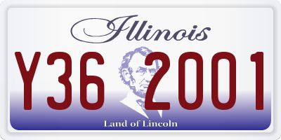 IL license plate Y362001