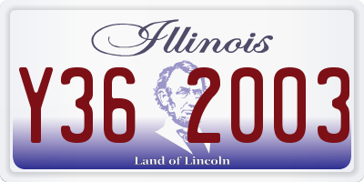 IL license plate Y362003