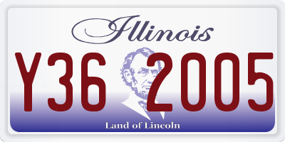 IL license plate Y362005