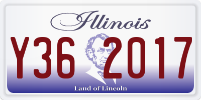 IL license plate Y362017