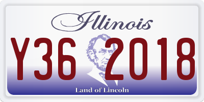 IL license plate Y362018