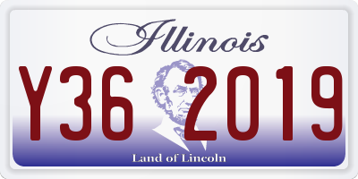 IL license plate Y362019