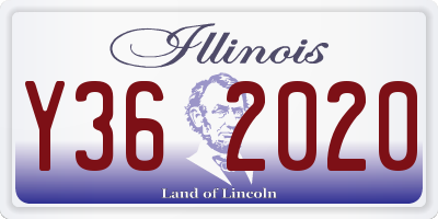 IL license plate Y362020