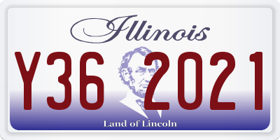 IL license plate Y362021